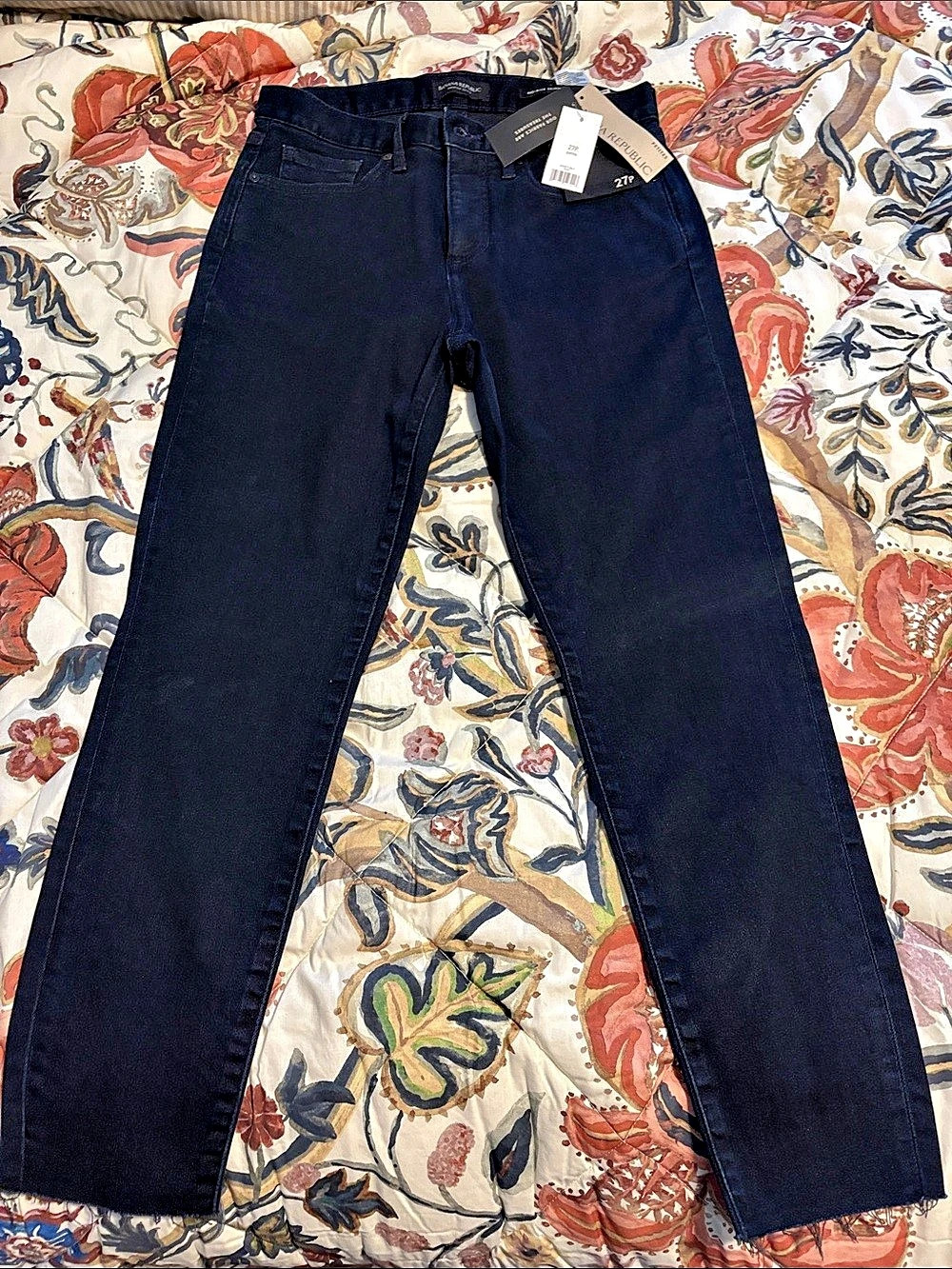Banana Republic Mid-Rise Skinny Ankle Jean Ankle Jeans Black Waist 27P